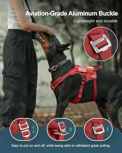 Tactical Dog Harness with Handle Mesh Breathable No Pull N688911