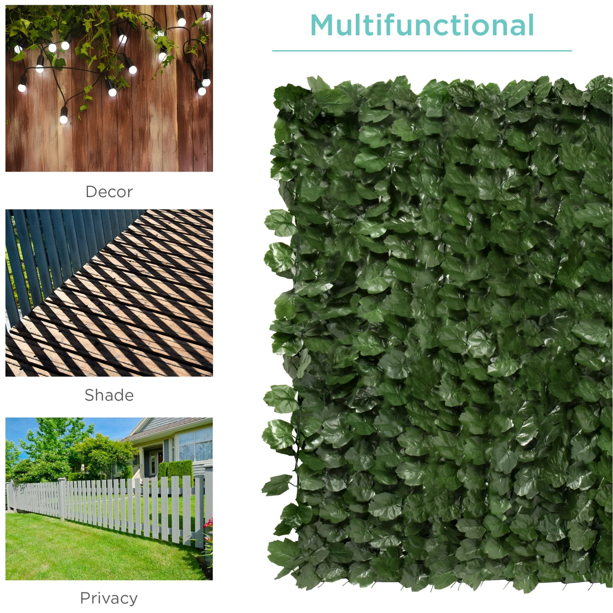 94x39in Artificial Faux Ivy Hedge Privacy Fence Screen I3958