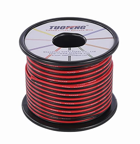 18 AWG 20 Feet 10 ft Black 10 ft Red 18 Gauge Silicone Wire Hook Up Wire Cable Flexible Tinned Copper Wire Z6639
