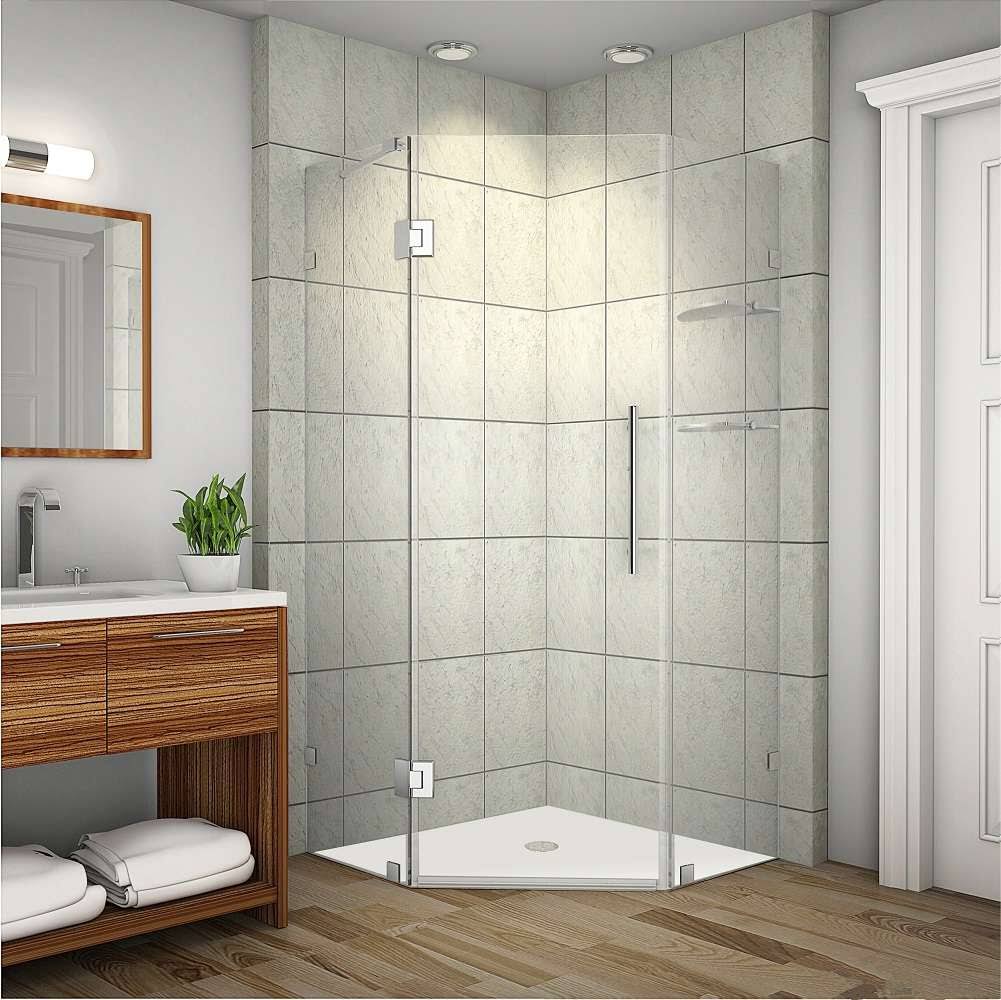 Stainless Steel Frameless Neo-Angle Shower Enclosure U754