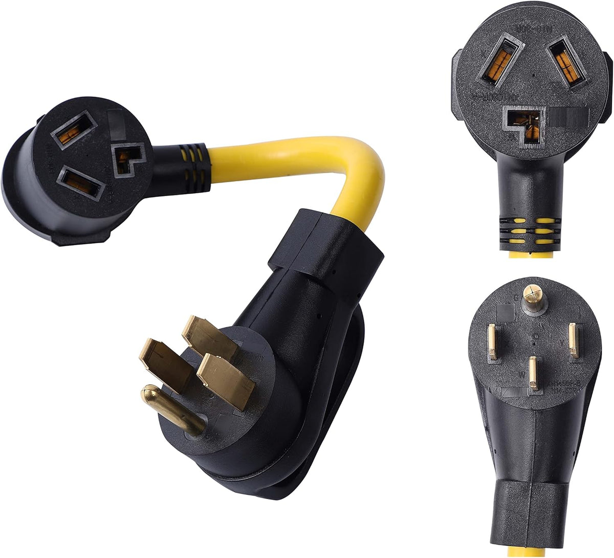 NEMA 14-50P to 10-30R 50 Amp 4 Prong to 3 Prong Power Cord Adapter H614