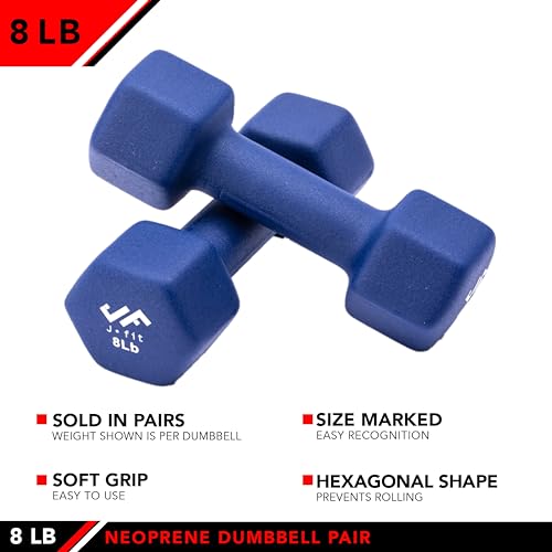 Set of 2 Neoprene Dumbbell 8 LBS A799337