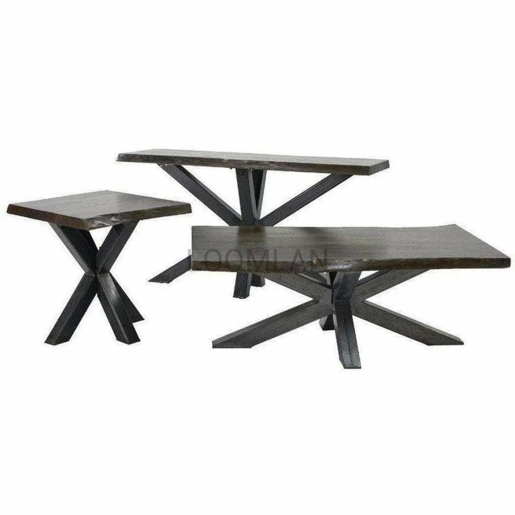Black Square End Side Table S739