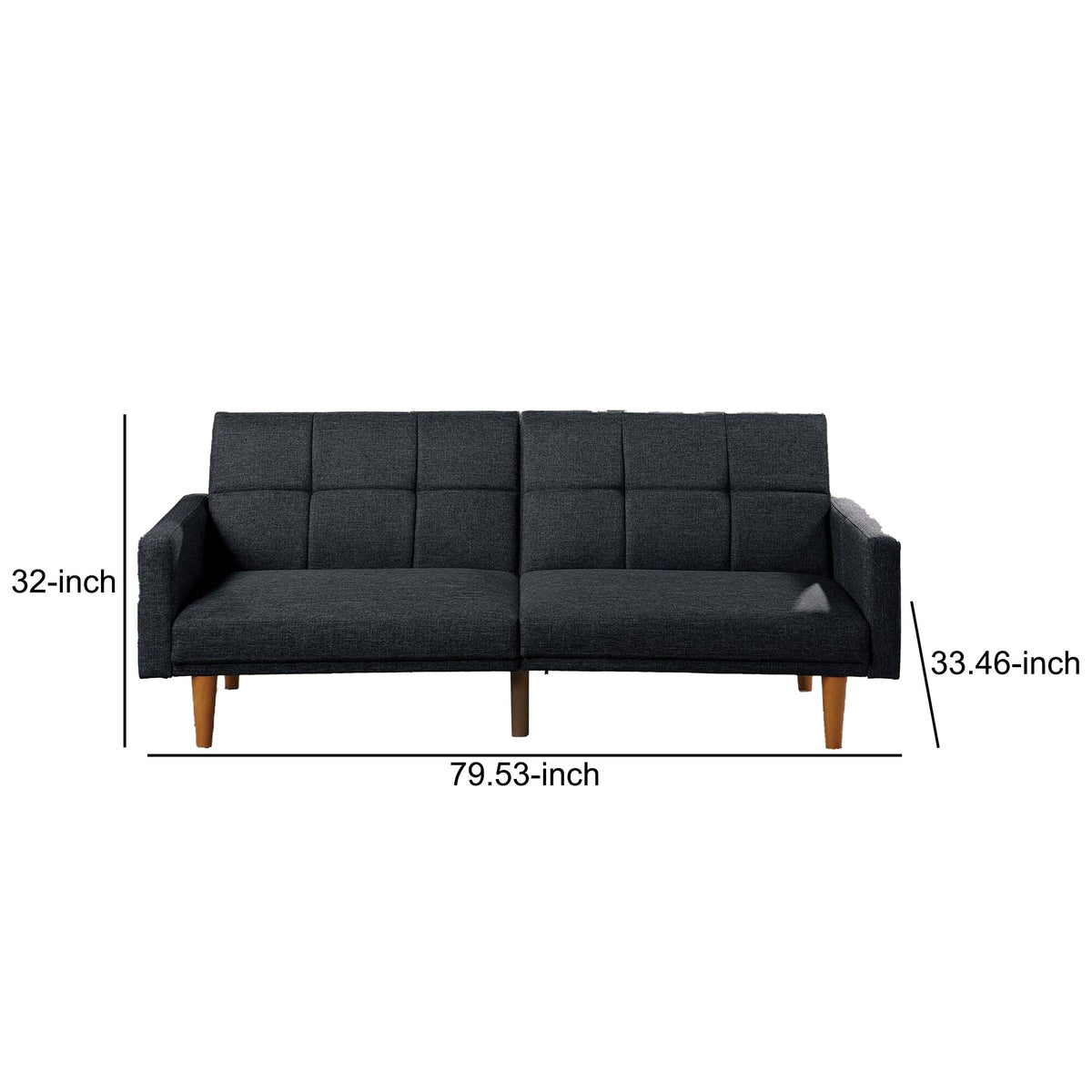 Dark Gray Fabric Adjustable Sofa G7687