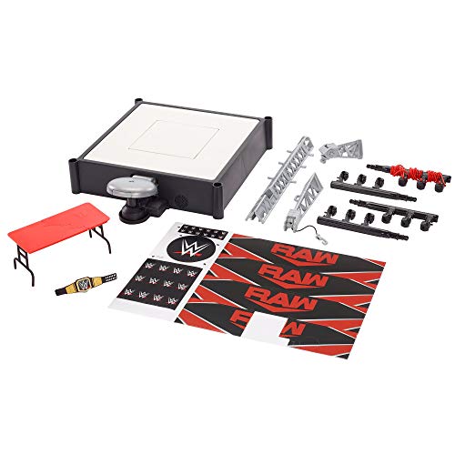 WWE Wrekkin' Kickout Ring Playset with Launcher, Crane, Championship, 13-inch x 20-inch J46232