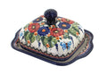 Polish Pottery Square Butter Dish N407