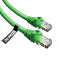 Cat6 Ethernet Cable 1 ft 50-Pack Green J280
