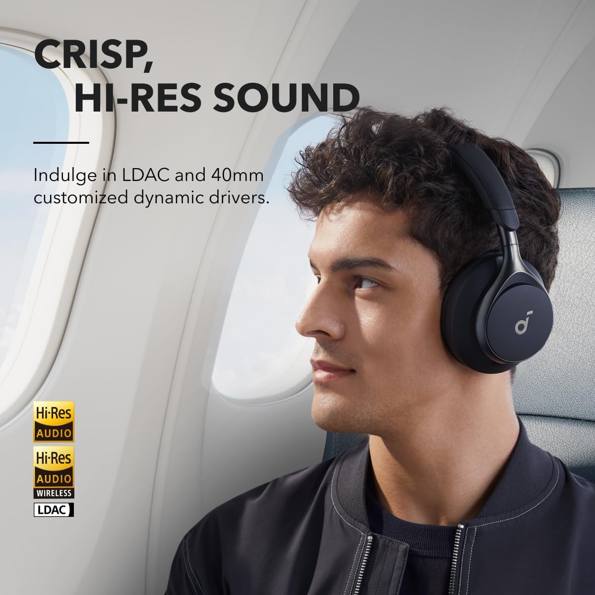Active Noise Cancelling Headphones with Case, 40H ANC Playtime E16439