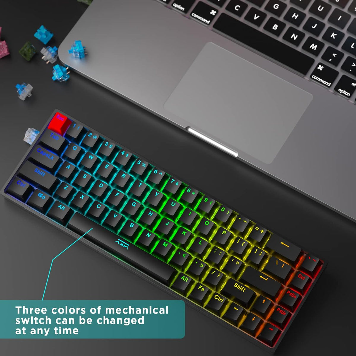 Portable 60% RGB Backlit Mechanical Gaming Keyboard C429