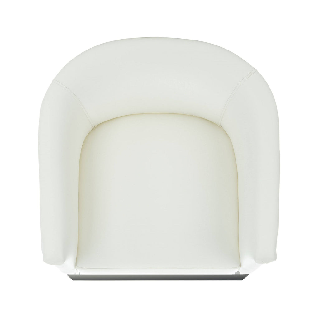 White Leather Bar Stool T7222