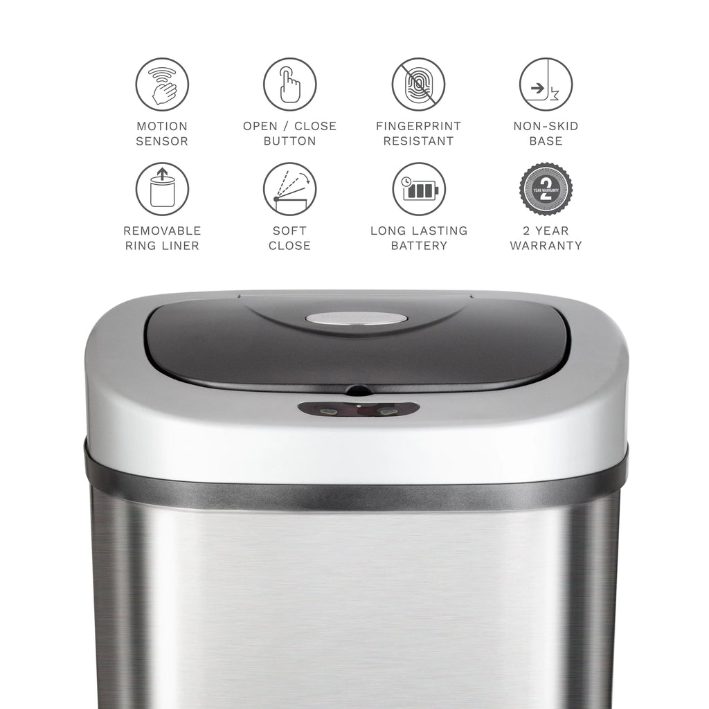 21.1 Gallon Stainless Steel Motion Sensor Trash Can C37608