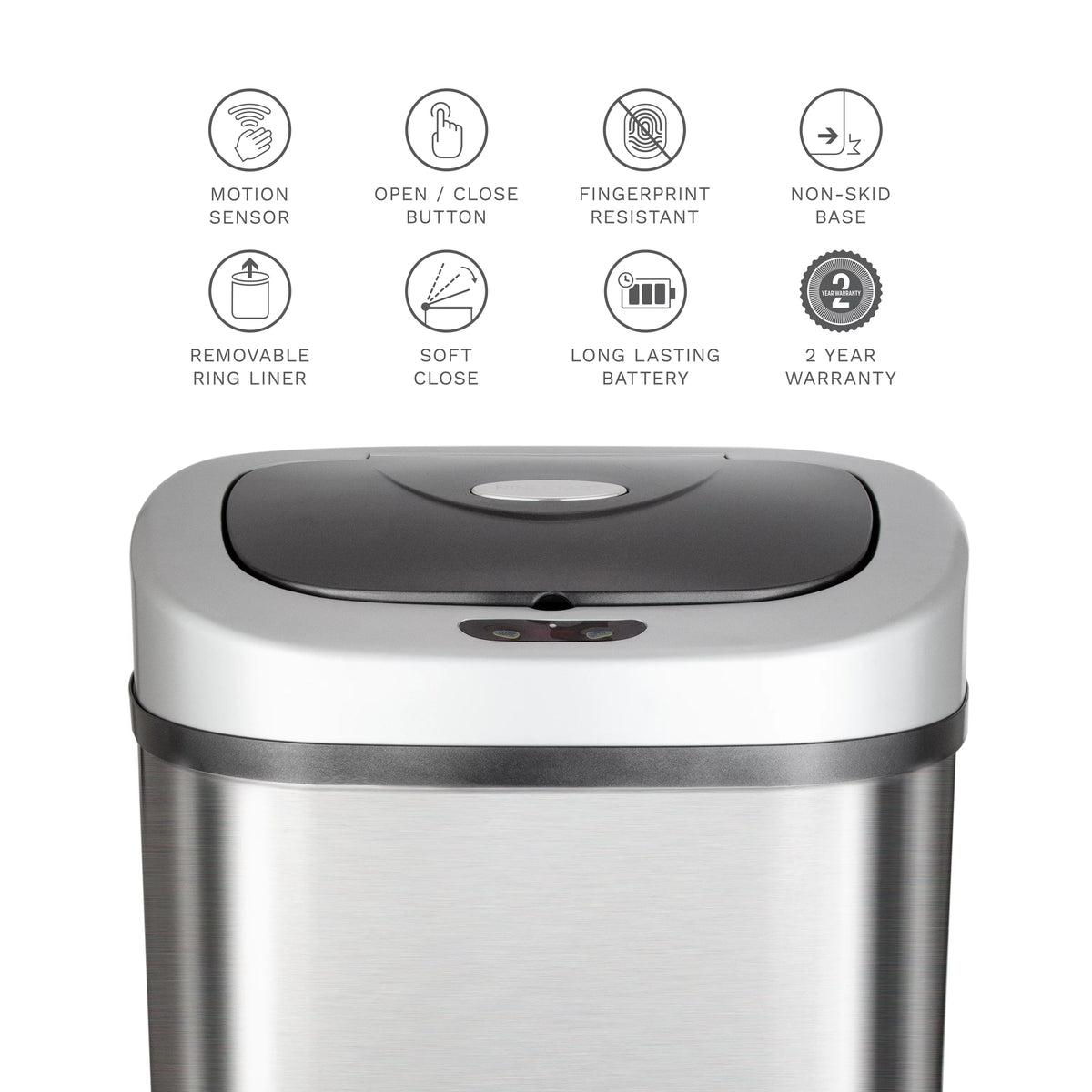 21.1 Gallon Stainless Steel Motion Sensor Trash Can C37608