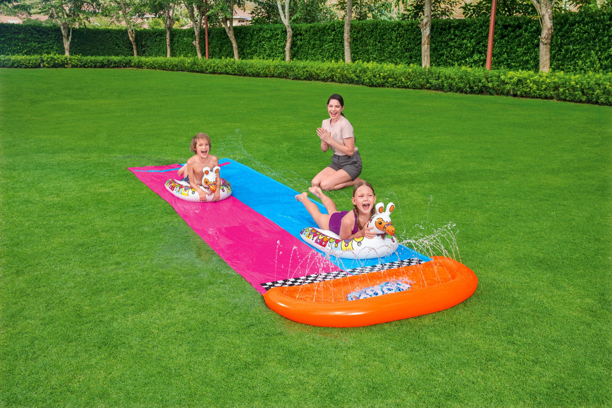 16' Double Race Water Slide with Two Surf Riders J301