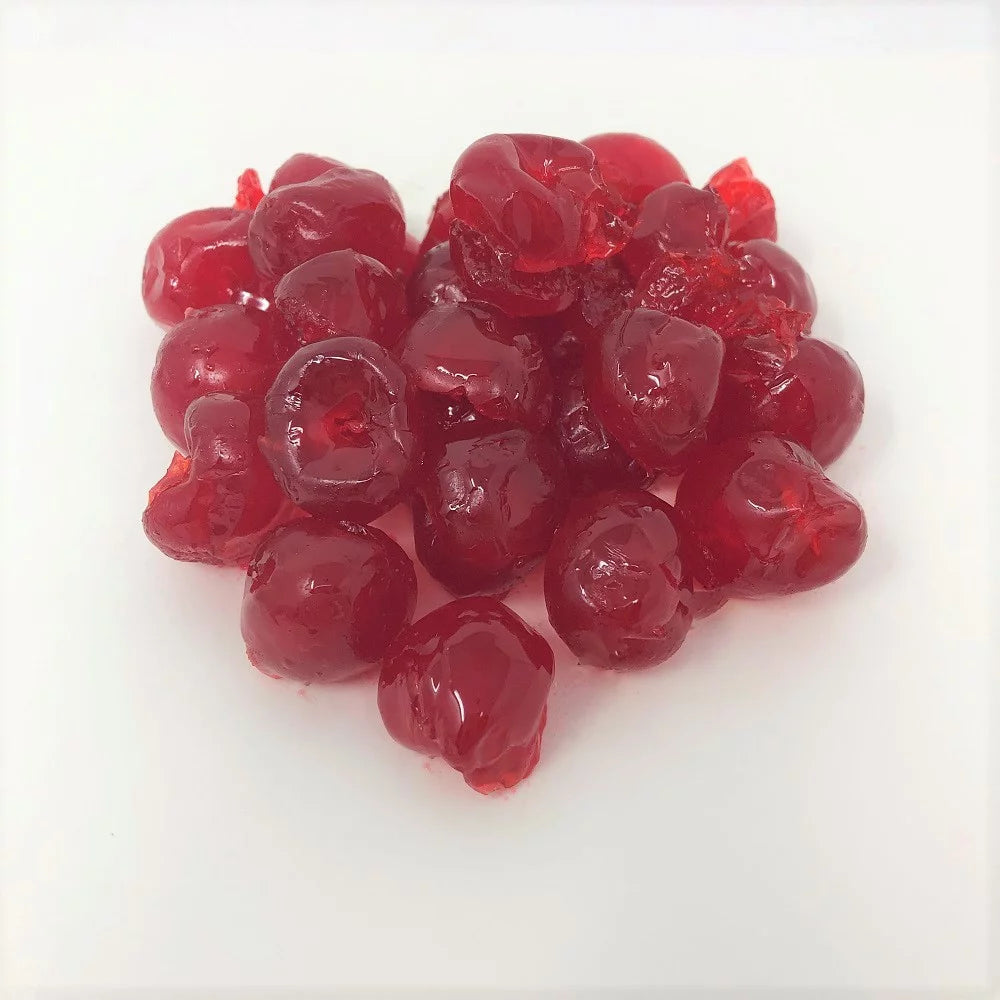 Red Whole Cherries Candied Fruit Glaze 1 pound B78017