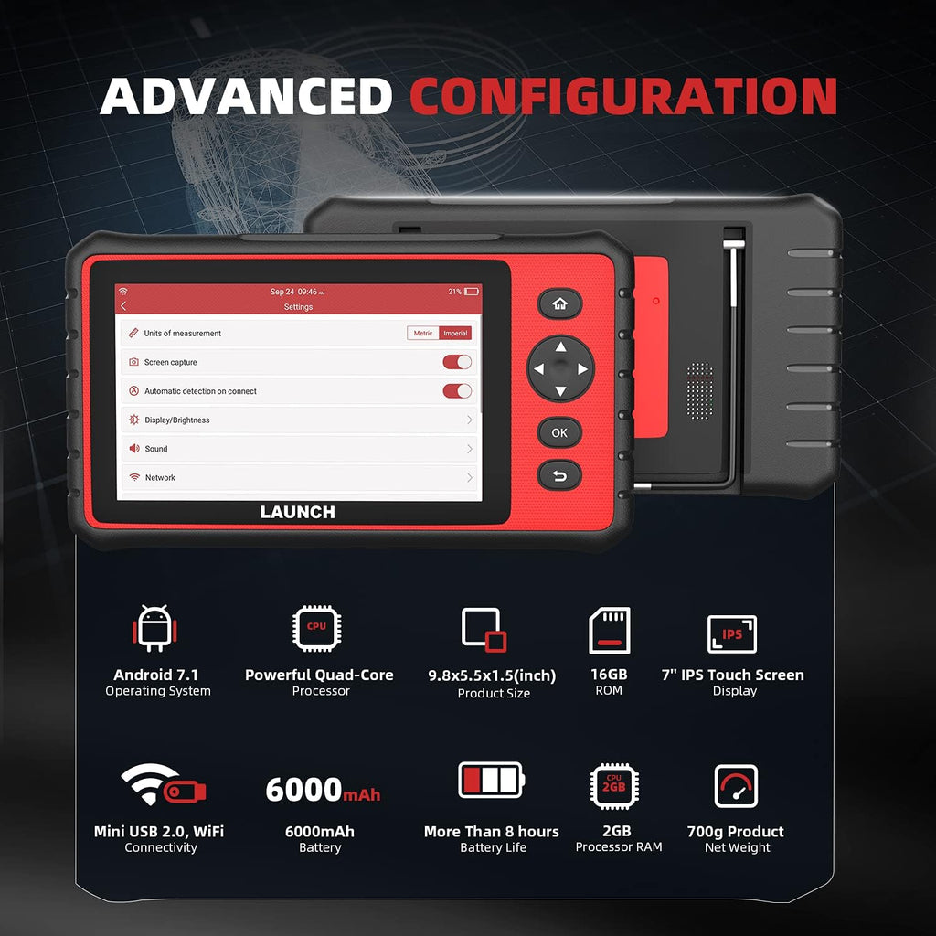 7'' Touch Screen OBD2 Scanner Car Code Reader M585226