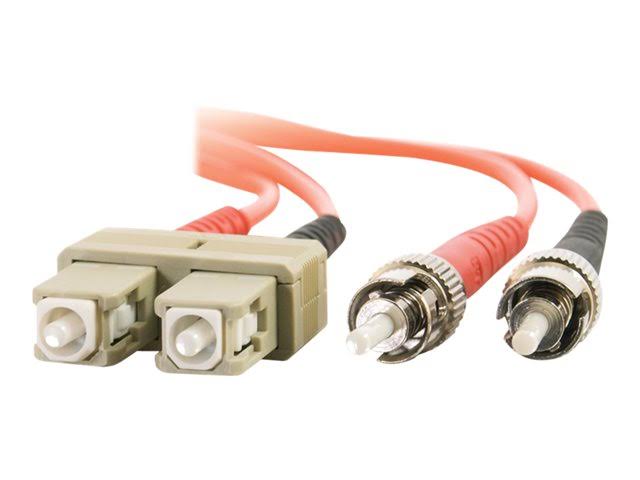 8M Duplex Multimode Fiber Optic Cable - Orange J46565