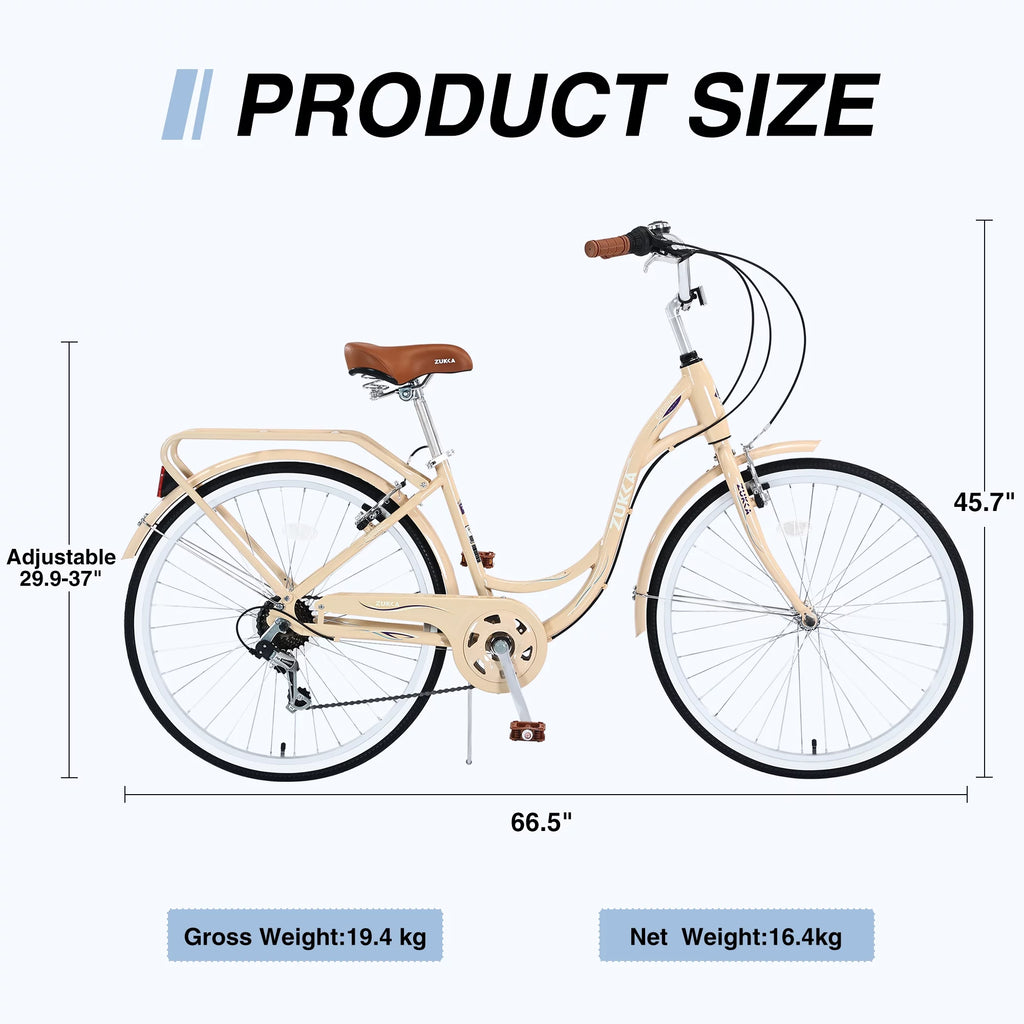 Mint Green 7 Speed Steel Frame Beach Cruiser Bike T2652