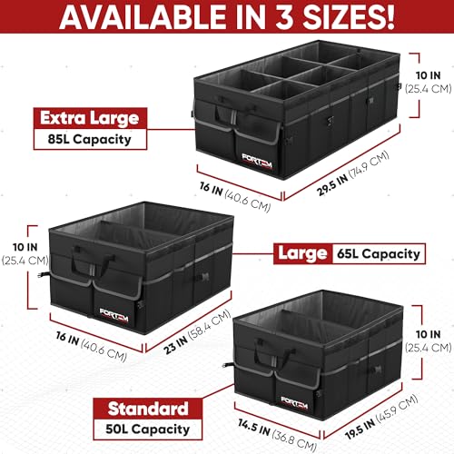 Collapsible Multi Compartment Car Trunk Organizer Q500883