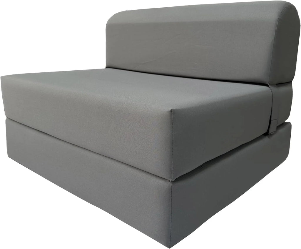 Folding Bed Sleeper Chair High Density Foam Gray N65669