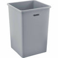Square Plastic Garbage Can, Gray, 35 Gallon F503596
