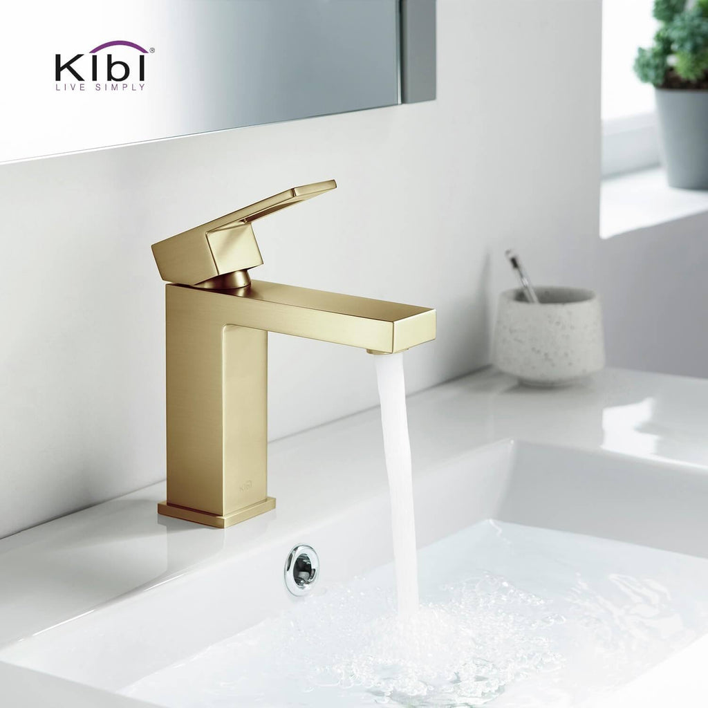 Brushed Nickel Single Hole Bathroom Faucet E374856