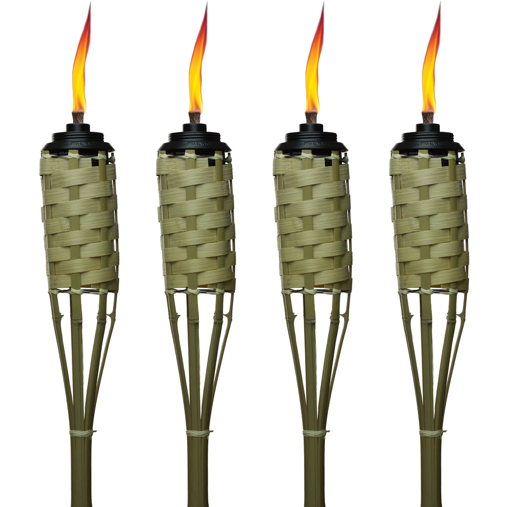 4-Pack 57 inch Bamboo Tiki Torch X7191