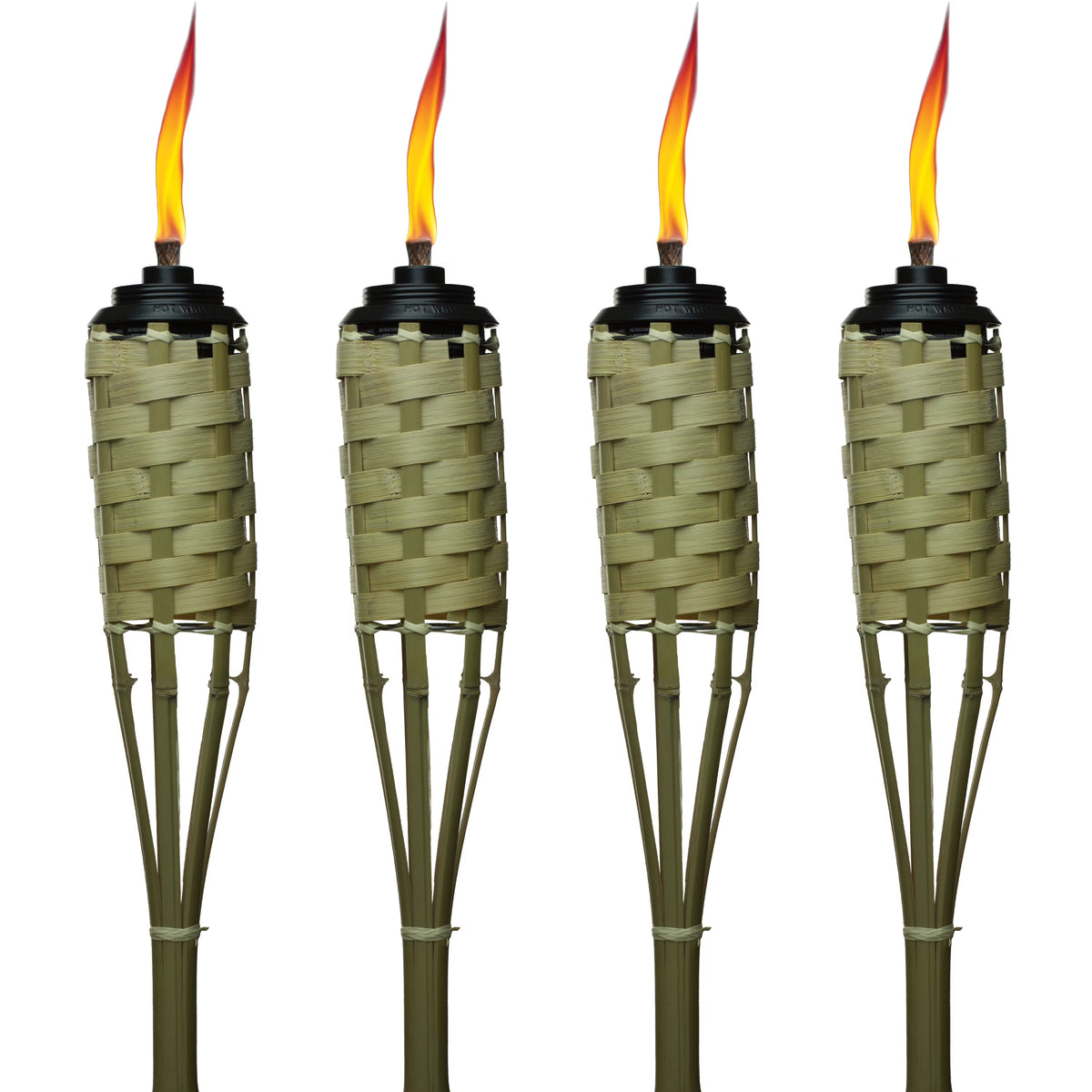 4-Pack 57 inch Bamboo Tiki Torch X7191