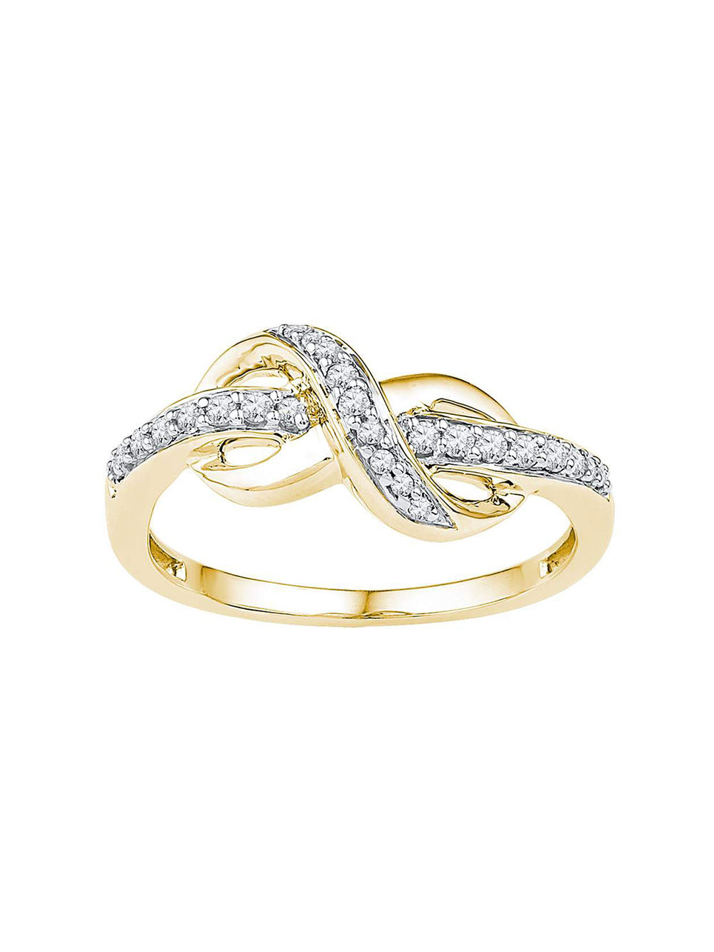 10kt Yellow Gold Diamond Knot Ring D54634