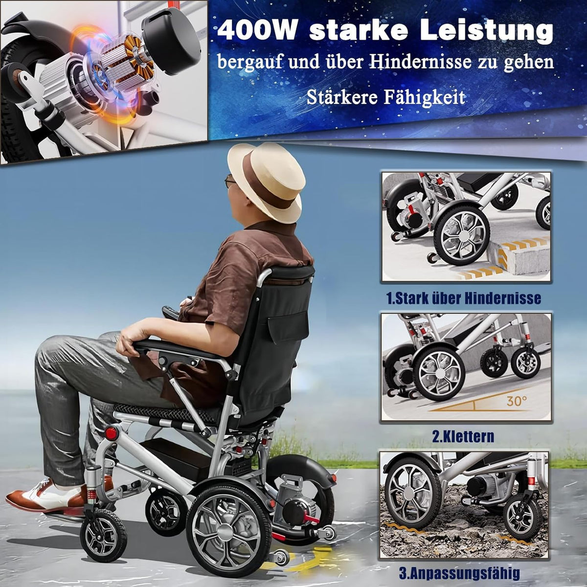 Lightweight Foldable Electric Wheelchair O790