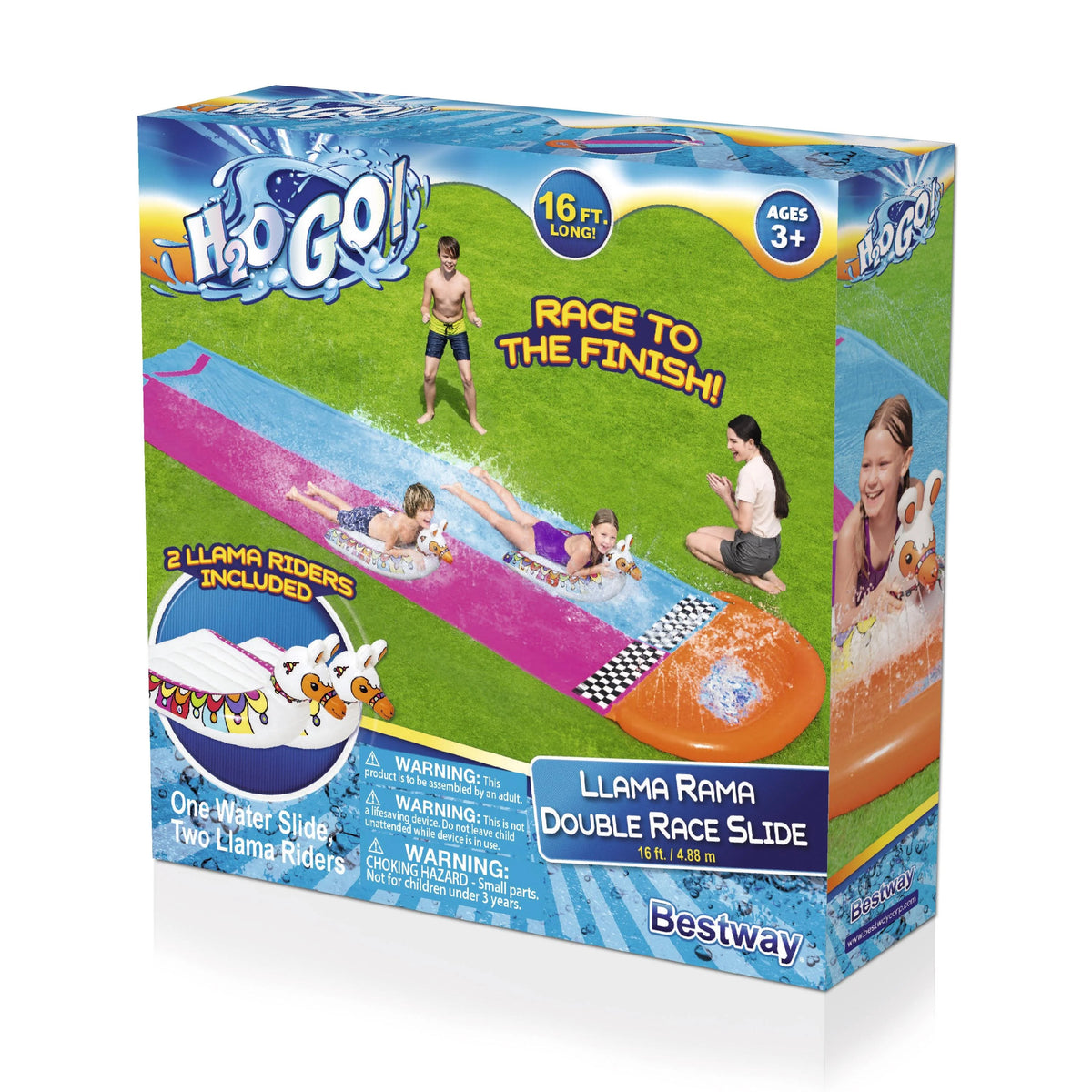 16' Double Race Water Slide with Two Surf Riders J301