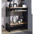 Antique Oak & Black Sofa Table M290128