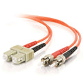 8M Duplex Multimode Fiber Optic Cable - Orange J46565