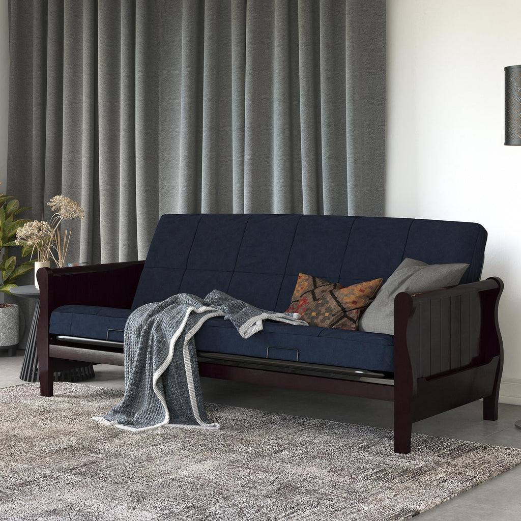 Black Full Size Quilted Microfiber Futon Mattress K800398