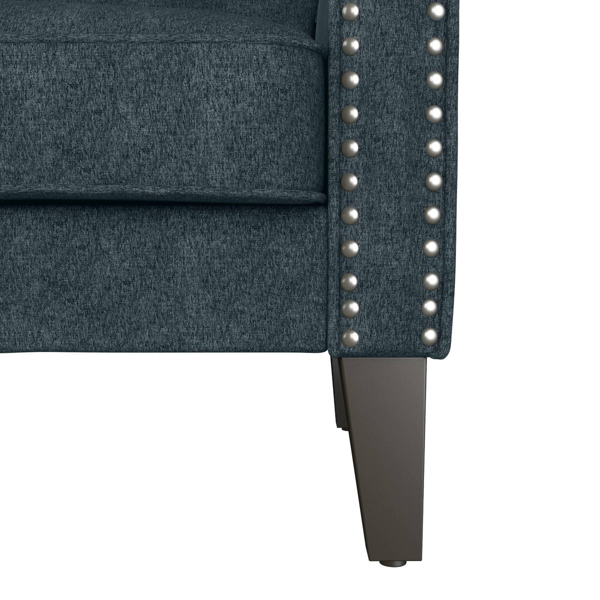 Blue Chenille Arm Chair A31833