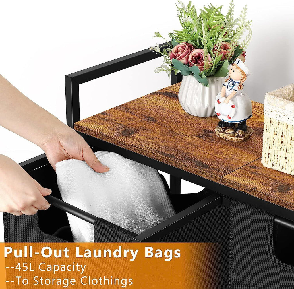 Laundry Hamper with Top Shelf V258