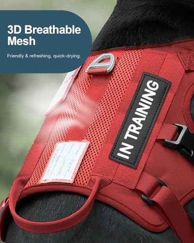 Tactical Dog Harness with Handle Mesh Breathable No Pull N688911