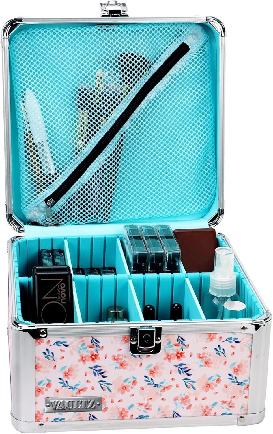 White Locking Storage Box with Mesh Pocket Z81597