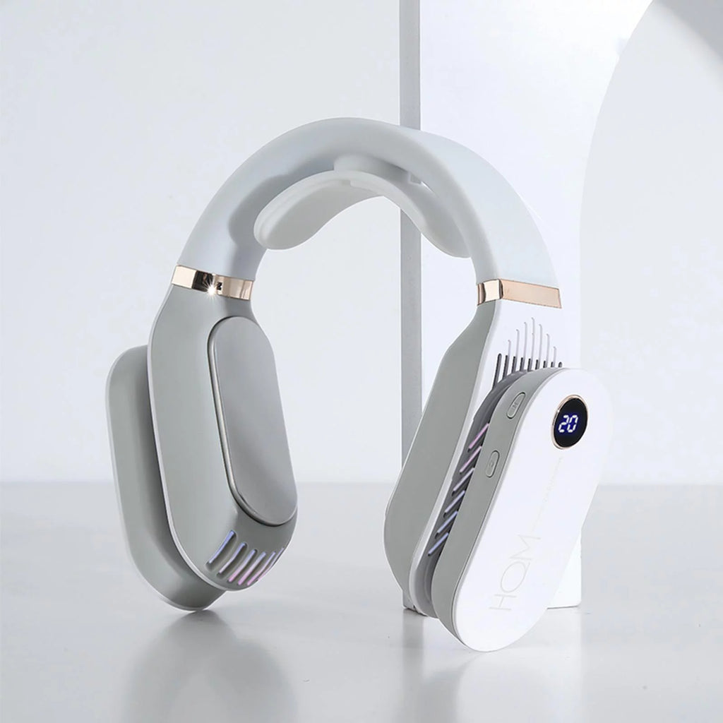 Portable Hanging Cooling Heater Air Conditioner Wearable Neck White Q64270