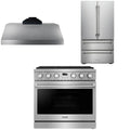Gas Range, Range Hood and Refrigerator X169730