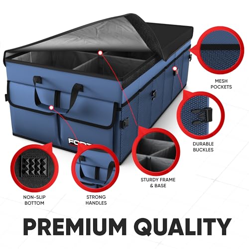 Collapsible Multi Compartment Car Trunk Organizer Q500883