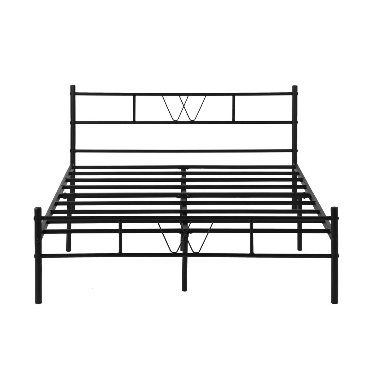 Full Size Metal Platform Bed Frame with Headboard and Footboard R278