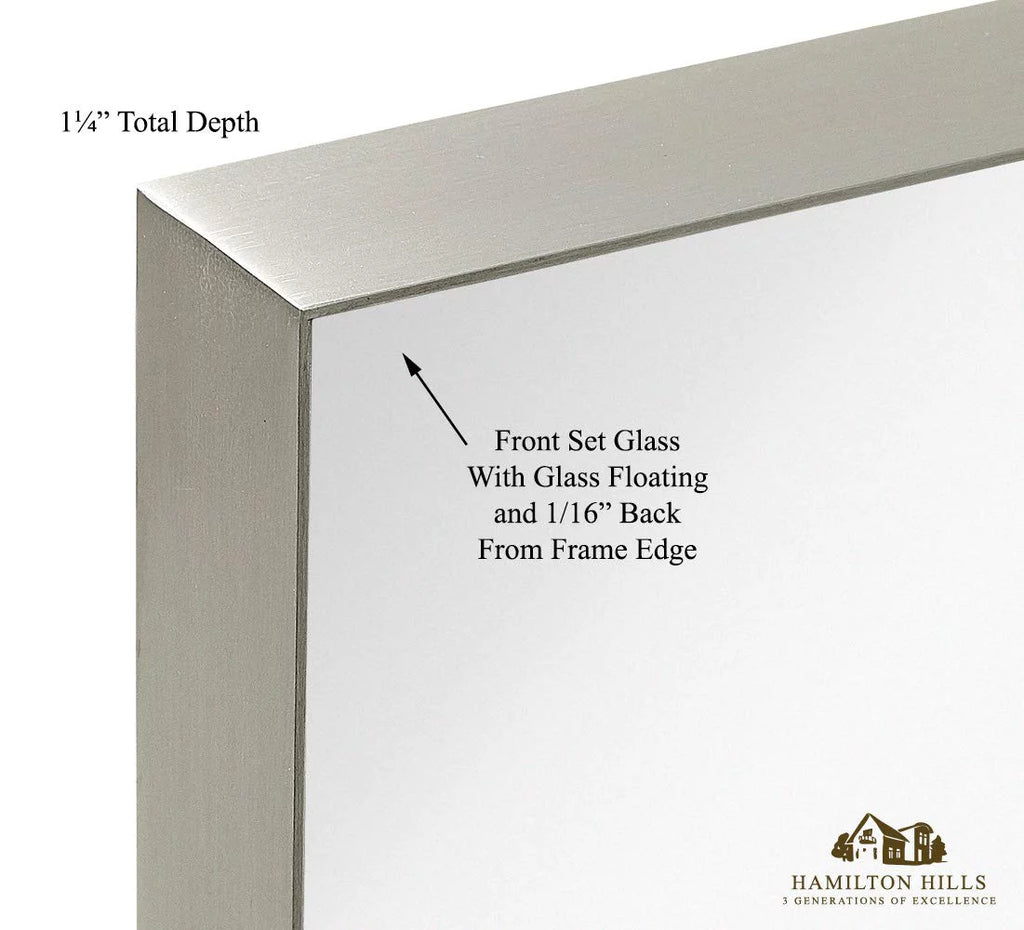 Brushed Metal Wall Mirror 22" x 30" E34148