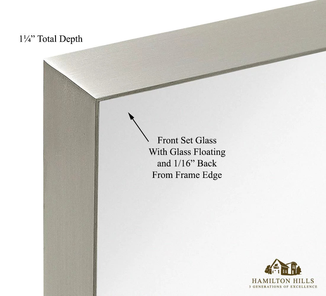 Brushed Metal Wall Mirror 22" x 30" E34148