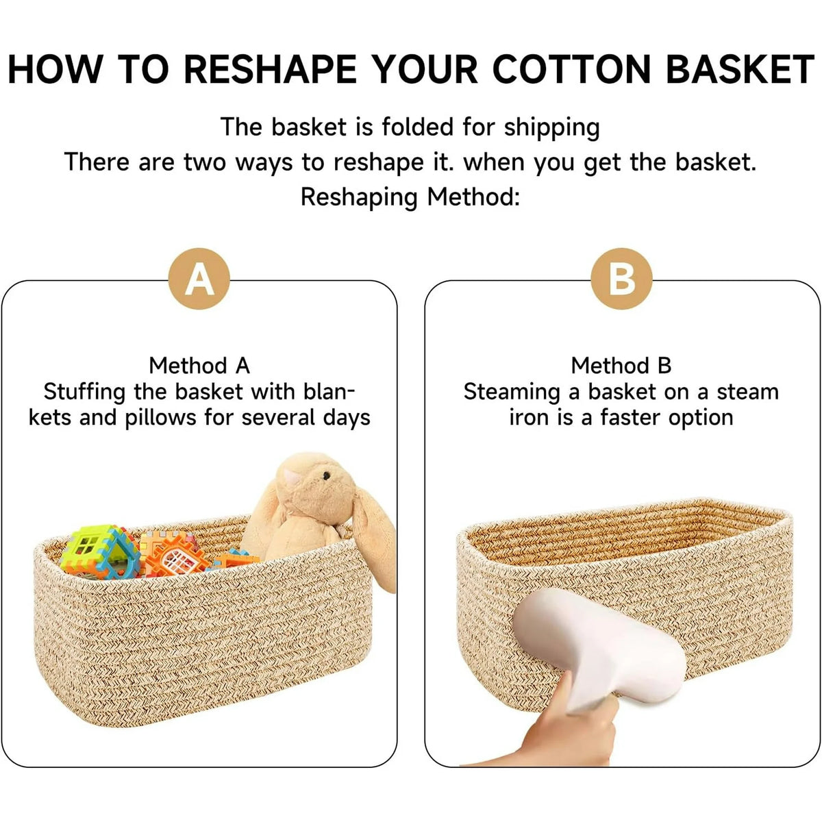 Small Storage Baskets 3 Packs Light Pink Y439