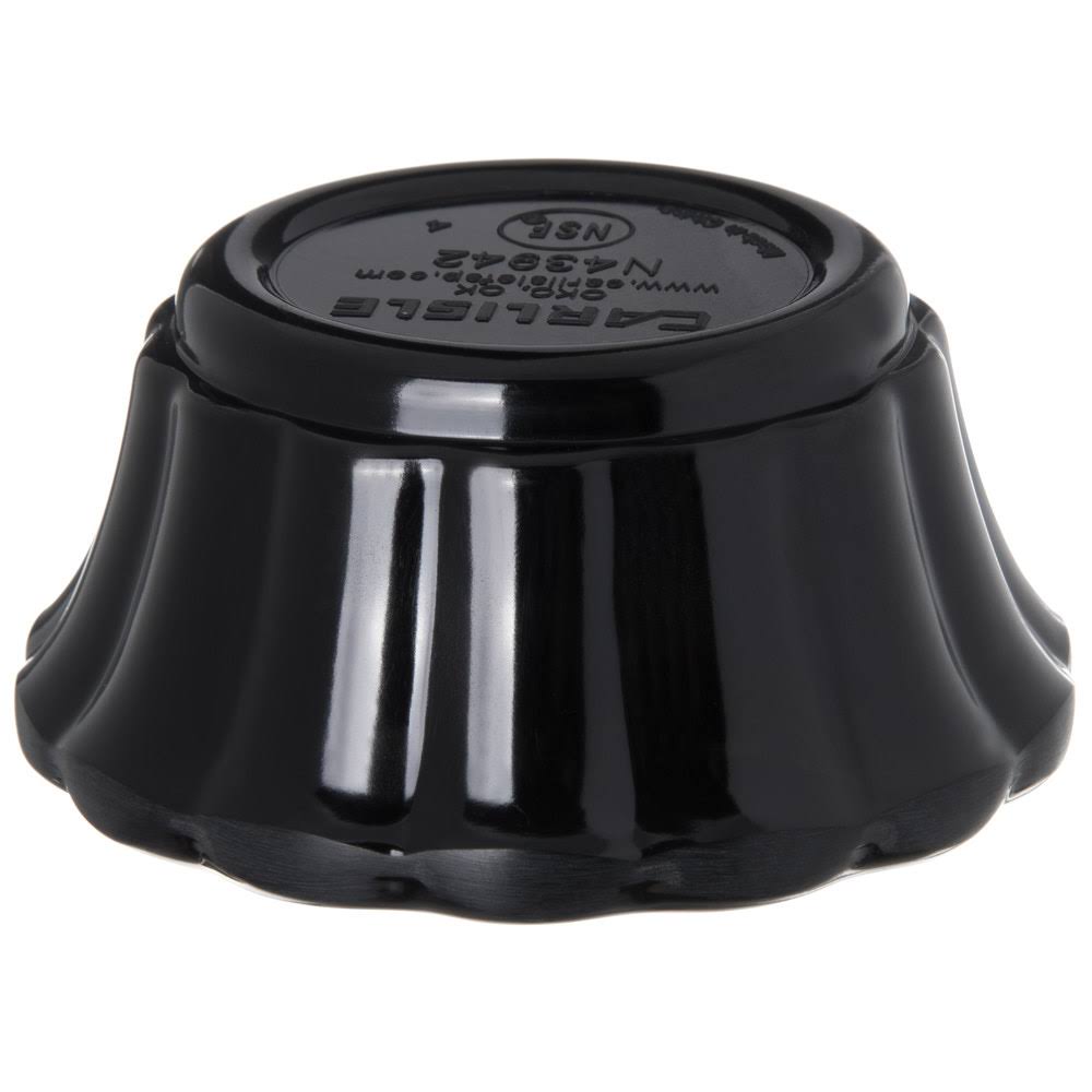 Black 1 oz Scalloped Melamine Ramekin X617395