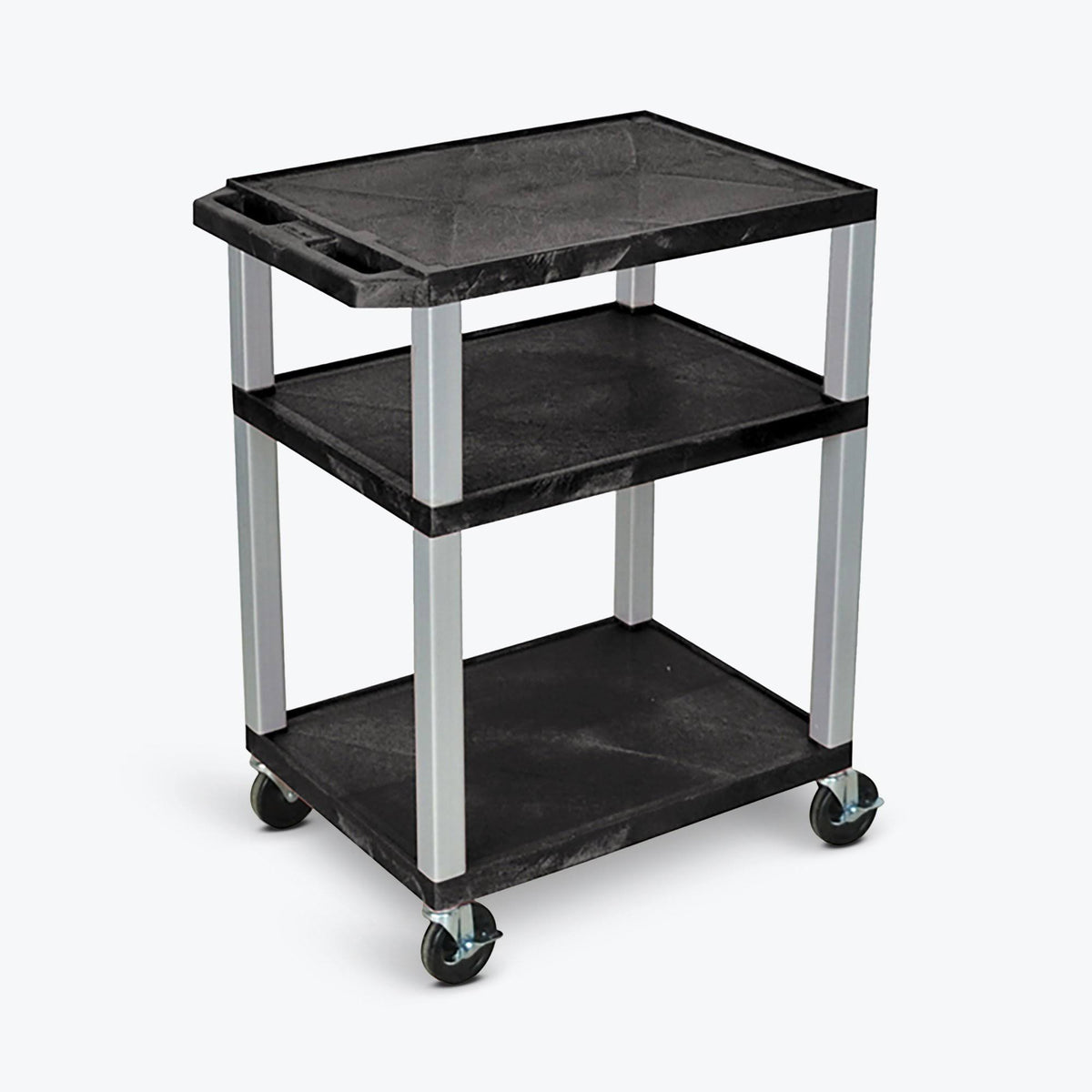 Black 3 Shelf AV Cart S253385