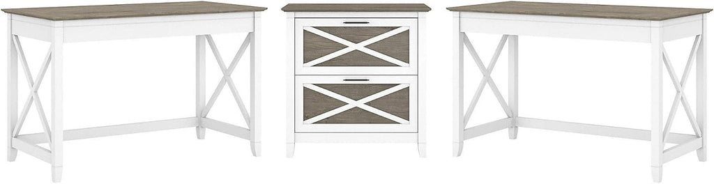 2 Person Desk Set with Lateral File Cabinet Y2068
