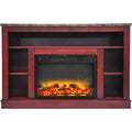 Freestanding Electric Fireplace with Log Insert, Cherry X454670