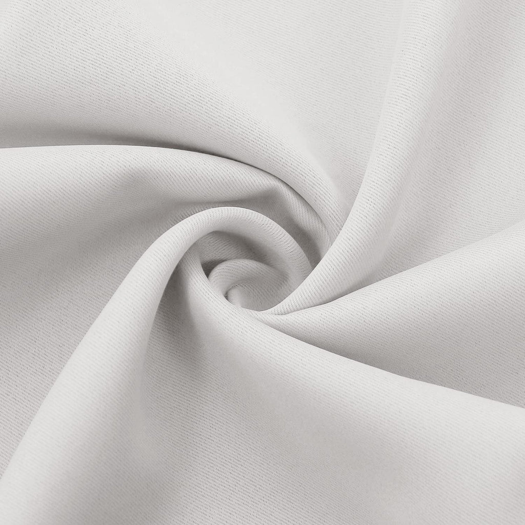 Cream Full Blackout Thermal Insulated Curtains 2 Panels Q5742