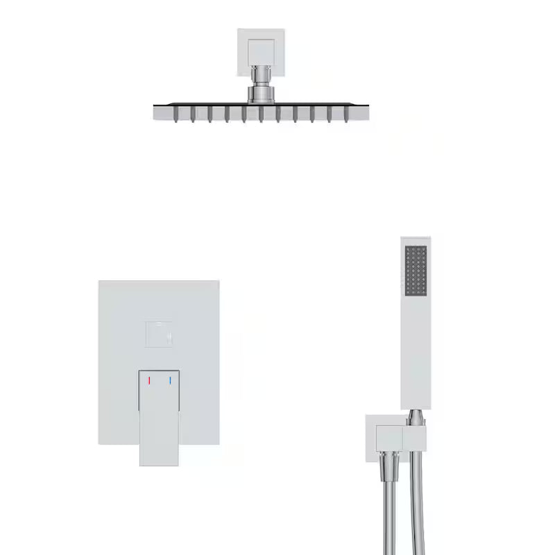 12 in. Dual Shower Heads Fixed and Handheld Shower Head in Chrome F60081